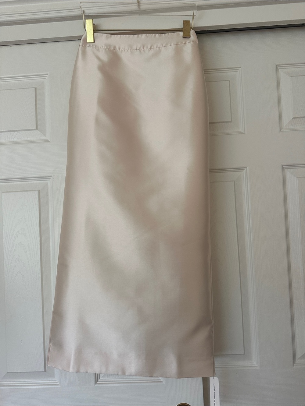 Reformation Satin lydia Midi Skirt in Light Beige - Picture 2 of 5